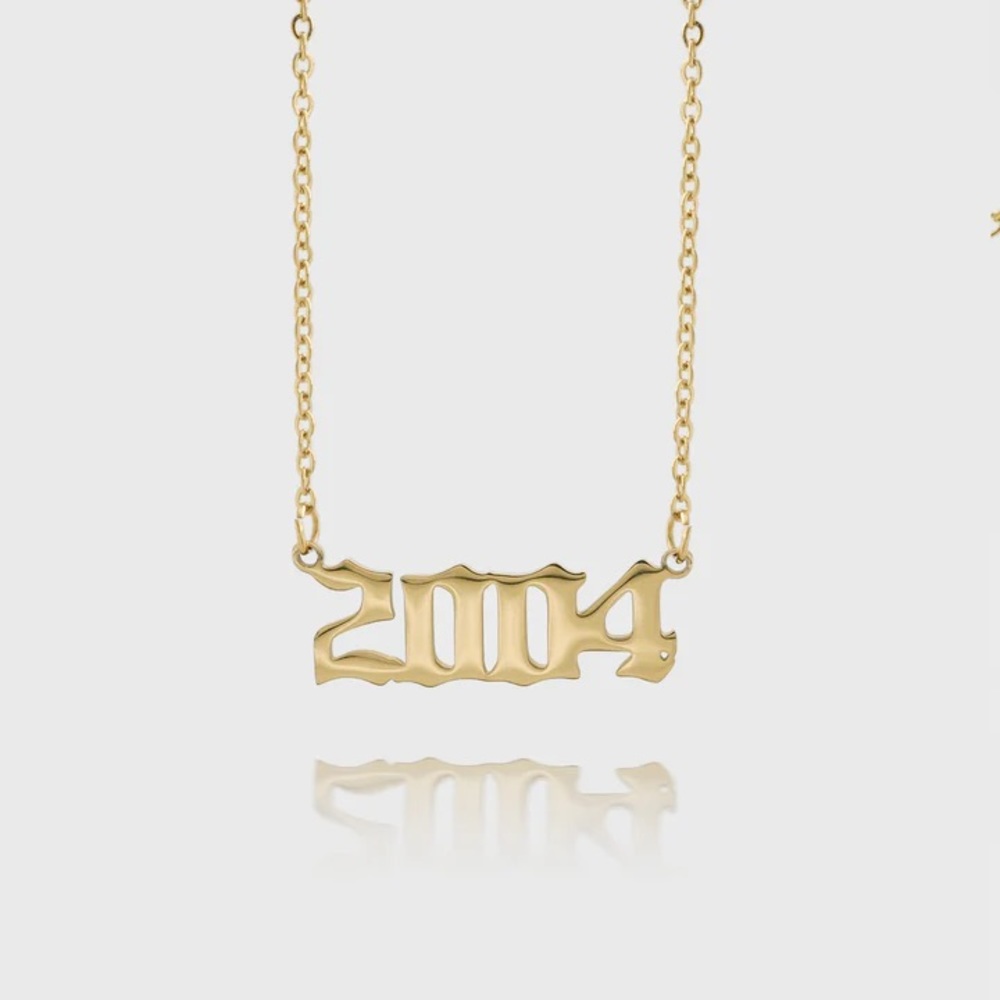 Gold 2004 necklace